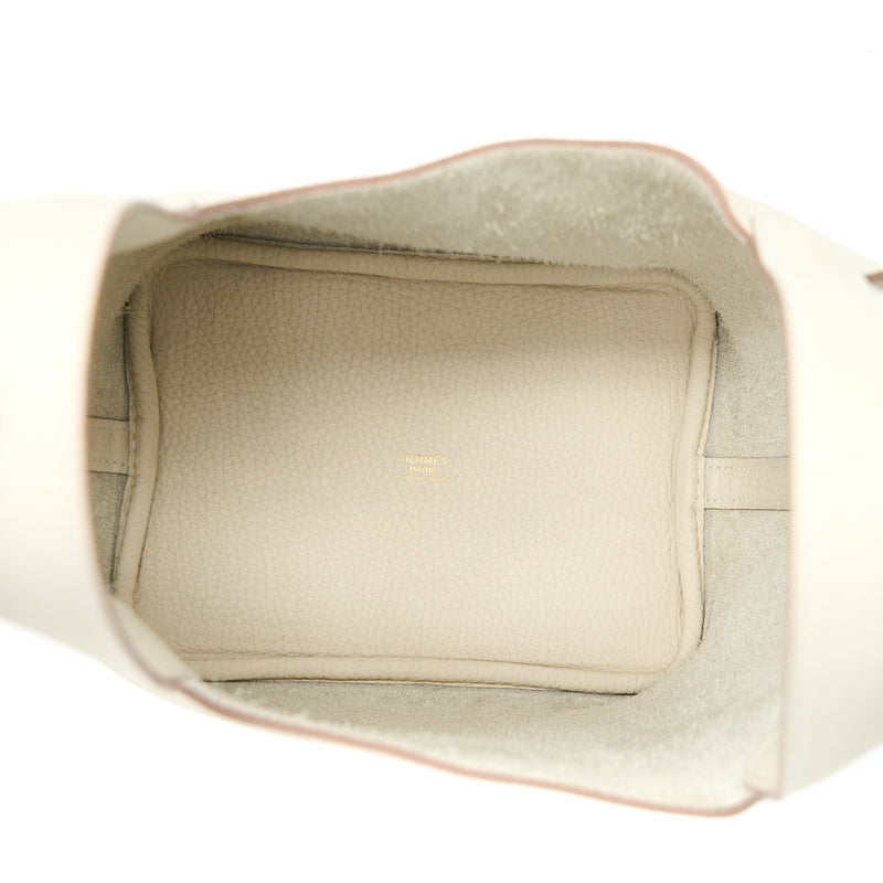 Hermes Picotin 18 Clemence Craie GHW Stamp U