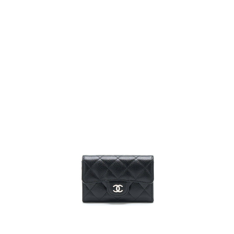 Chanel Classic Flap Card Holder Caviar Black SHW