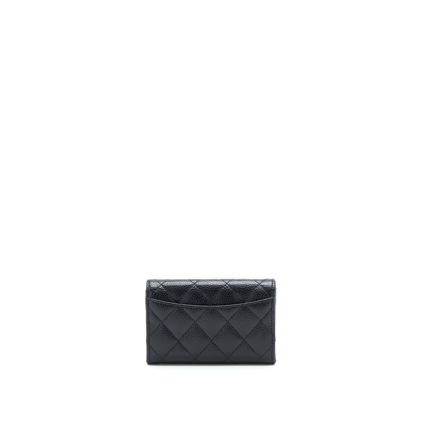 Chanel Classic Flap Card Holder Caviar Black SHW