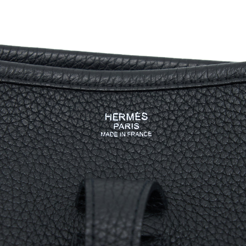 Hermes Evelyne 29 Clemence Black SHW Stamp X