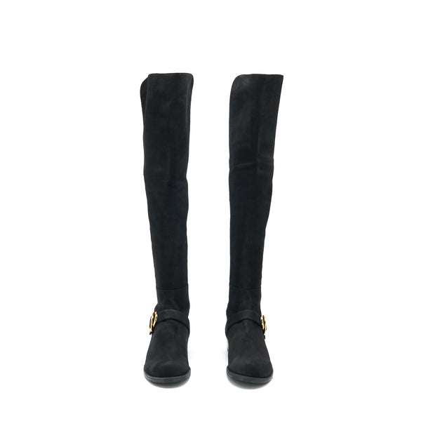 Stuart Weitzman Size37 Siella Boots Stretch Suede Black