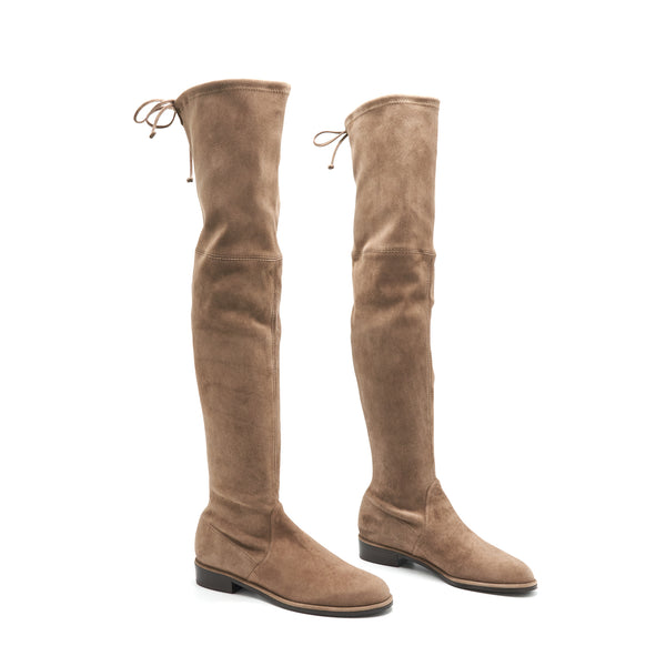 Stuart Weitzman Size37 Lowland Stretch Suede Taupe