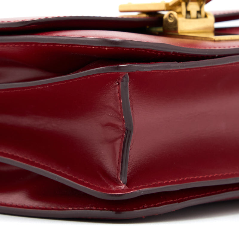 Celine Small Classic Box Bag Calfskin Red GHW