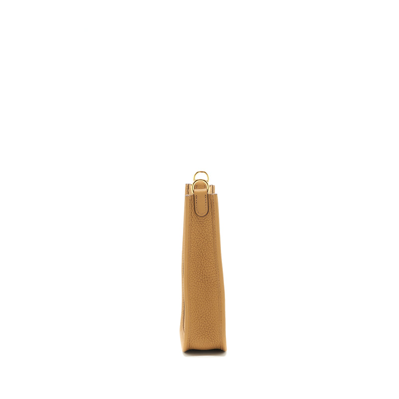 Hermes Mini Evelyne 16 Clemence Biscuit/ Camel GHW Stamp Z