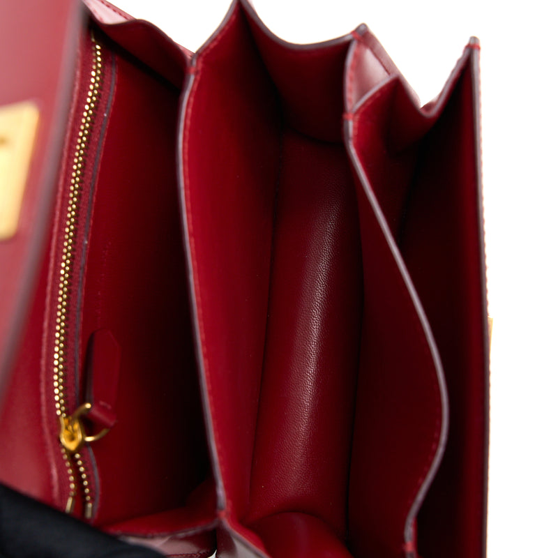 Celine Small Classic Box Bag Calfskin Red GHW
