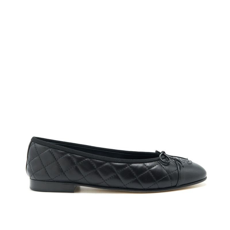 Chanel Size 39 ballerina Flat Shoes Black