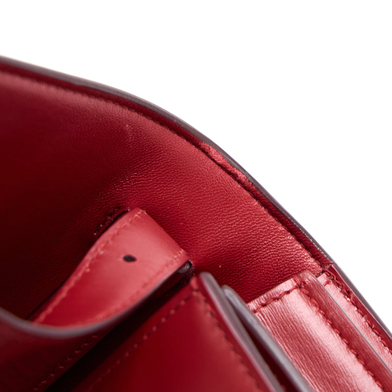Celine Small Classic Box Bag Calfskin Red GHW