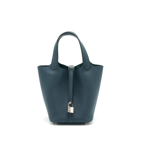 Hermes Picotin 18 Lock Bag 6O Vert Cypres SHW Stamp Z