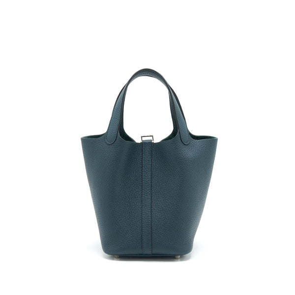 Hermes Picotin 18 Lock Bag 6O Vert Cypres SHW Stamp Z