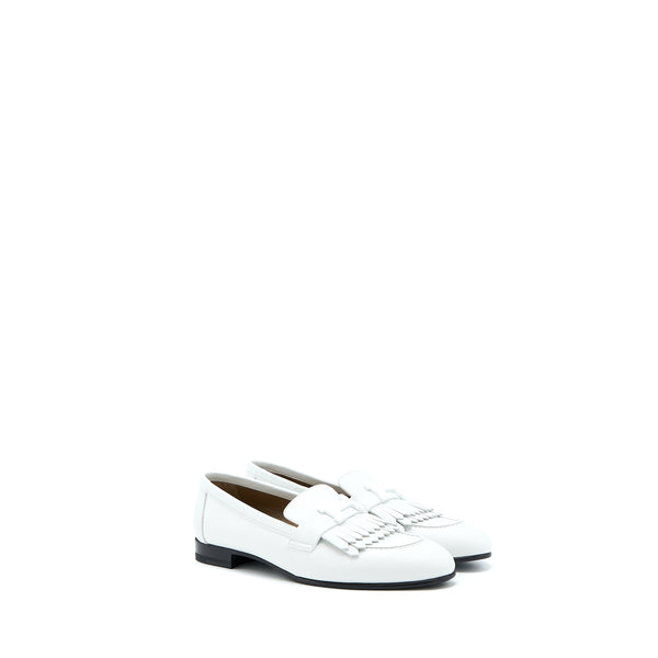 Hermes Size 37 Royal Loafer Blanc