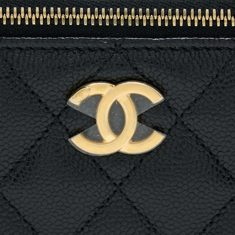 Chanel Letter Top Handle Long Vanity Caviar Black GHW
