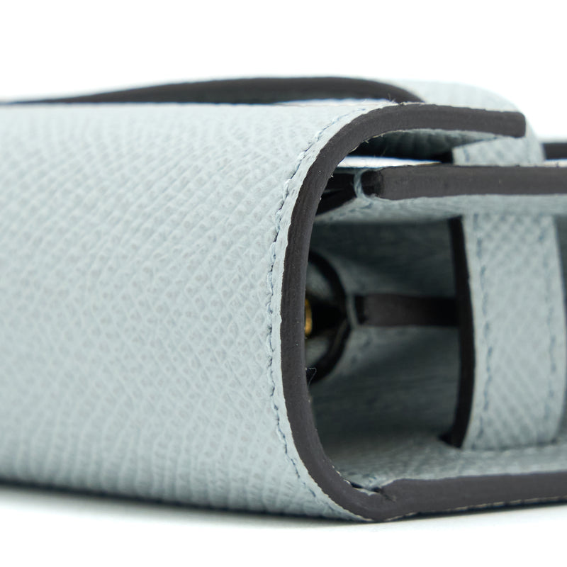 Hermes Kelly To Go Epsom Blue Glacier GHW Stamp U