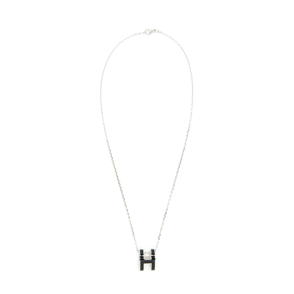 Hermes pop H pendant Black SHW