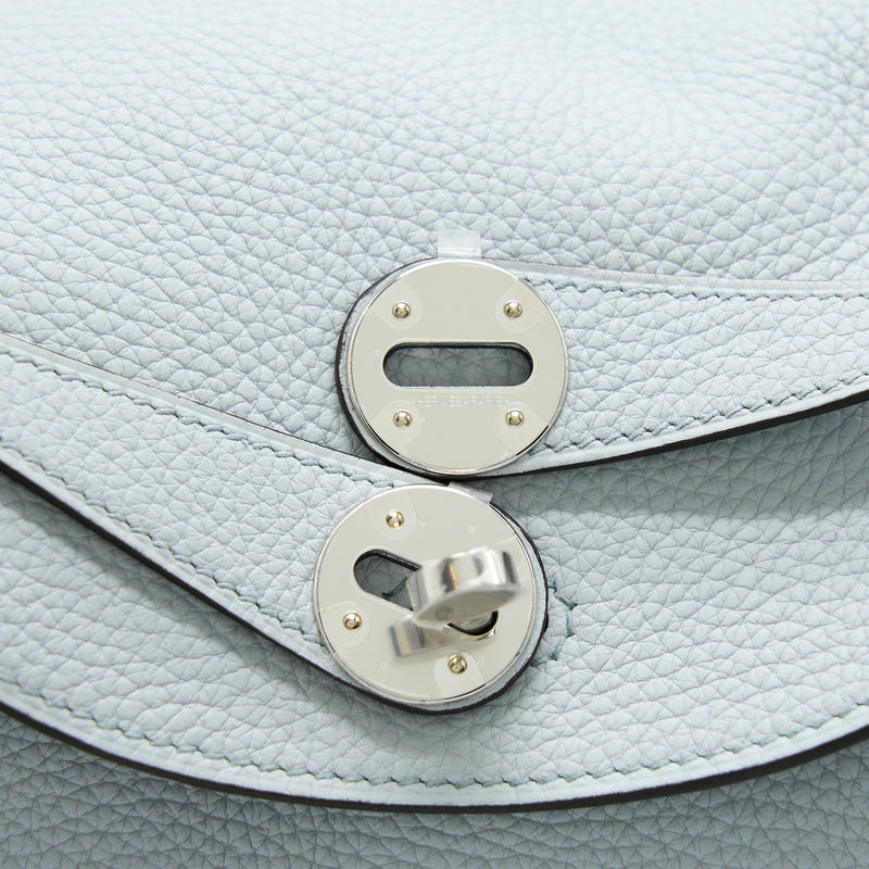 Hermes Lindy 26 Clemence Blue Pale SHW Stamp U
