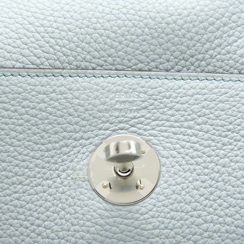 Hermes Lindy 26 Clemence Blue Pale SHW Stamp U