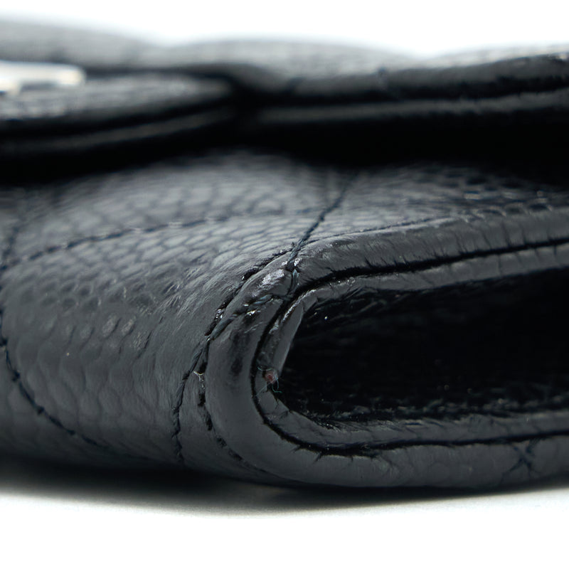 Chanel Classic Quilted Flap Card Holder Caviar Black SHW (Microchip)
