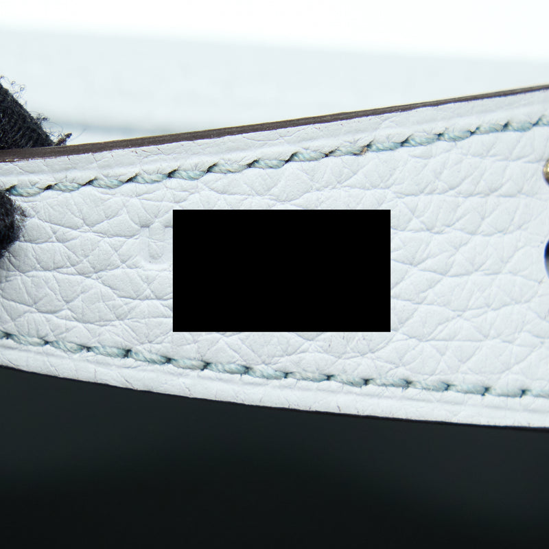 Hermes Lindy 26 Clemence Blue Pale SHW Stamp U