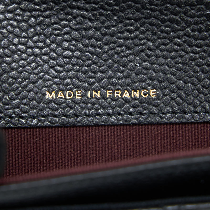 Chanel Classic Quilted Flap Card Holder Caviar Black GHW (Microchip)