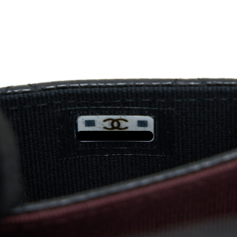 Chanel Classic Quilted Flap Card Holder Caviar Black GHW (Microchip)