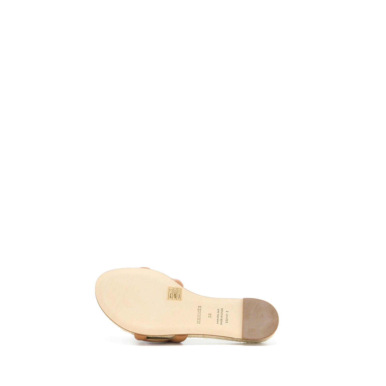 Hermes Size 38 Espadrilles Famosa Sendal Nappa Naturel