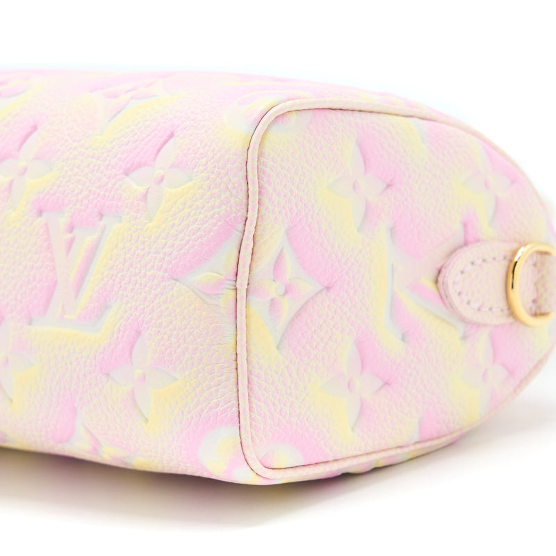 Louis Vuitton Nano Speedy Monogram Empreinte Multicoloure GHW