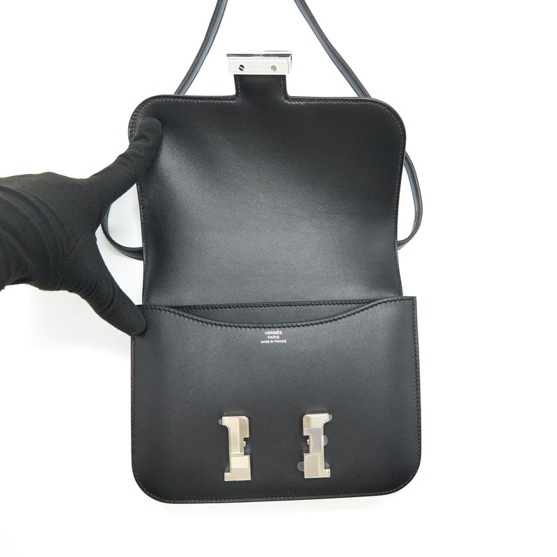 Hermes mini constance studio disco limited monsieur leather black with SHW stamp Z