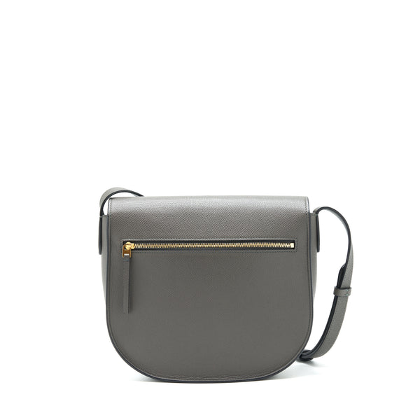 Celine Trotteur Bag Large Grained Calfskin Grey GHW