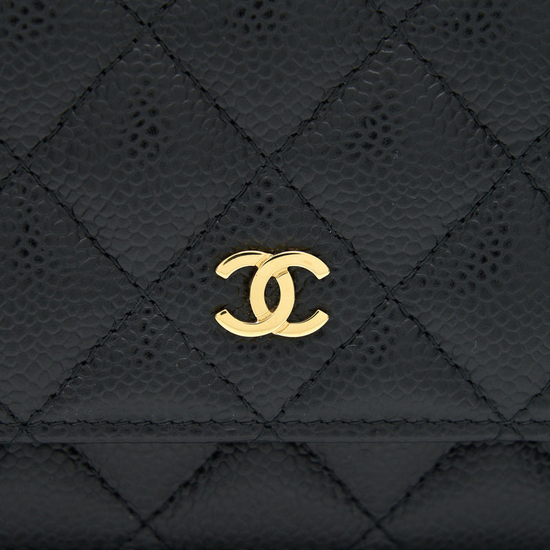 Chanel Classic Wallet on Chain Caviar Black With GHW