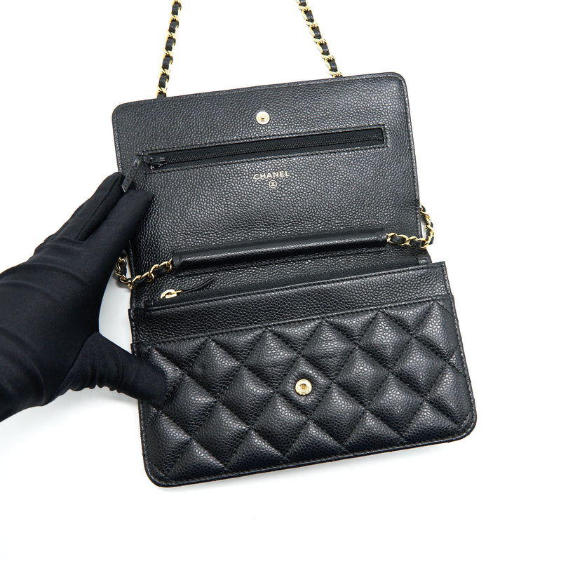 Chanel Classic Wallet on Chain Caviar Black With GHW