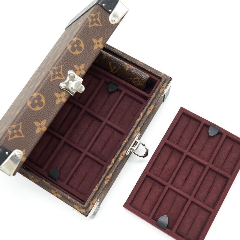 Louis Vuitton cufflinks Trunk box monogram canvas