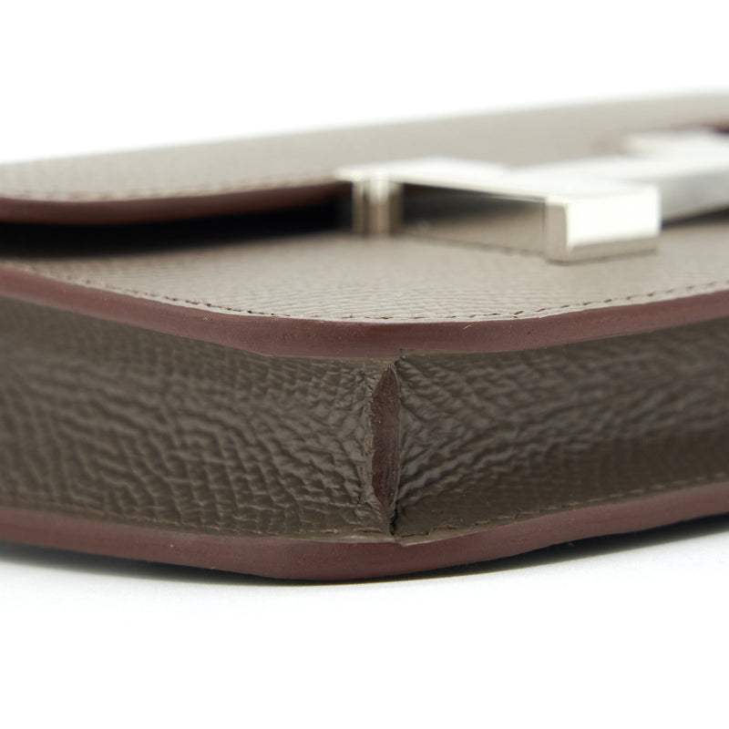 Hermes constance slim epsom leather 8F Gris etain with SHW stamp Z