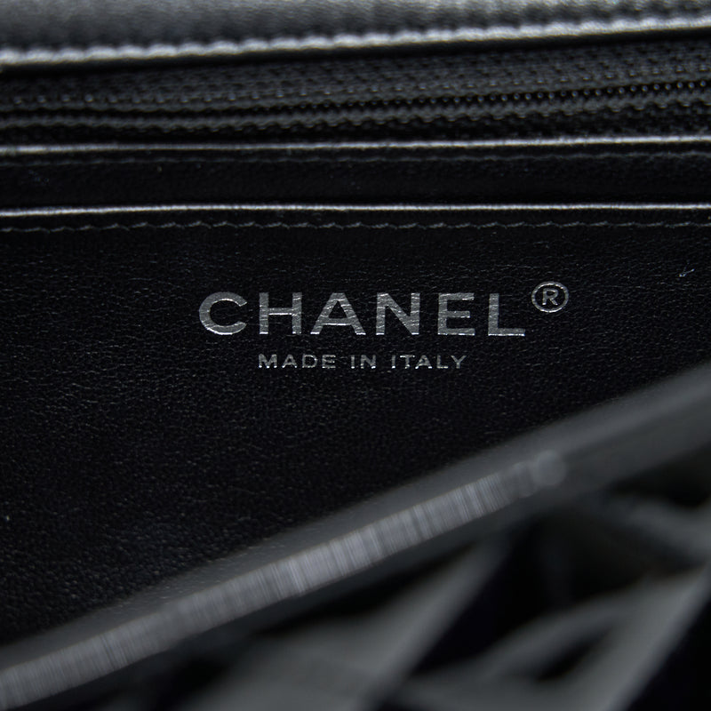 Chanel Mini Rectangular Flap bag Patent Leather Black SHW