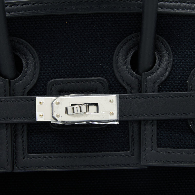 Hermes Birkin 25 Cargo Toile Geoland/Swift Black SHW Stamp U