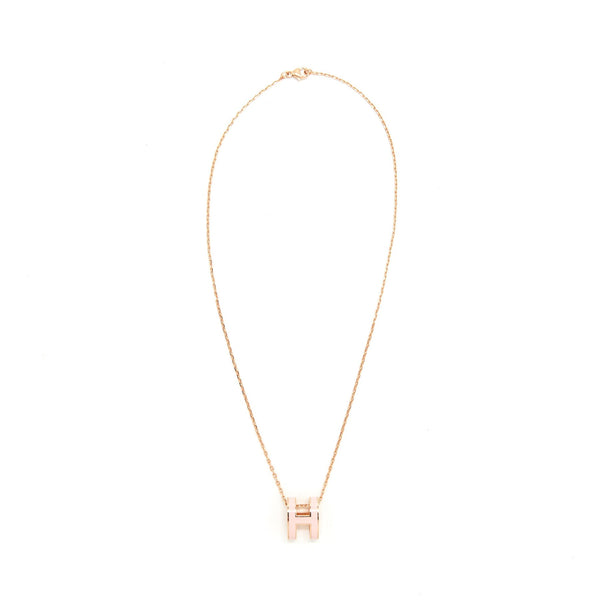 Hermes pop H pendant Rose Dragee RGHW