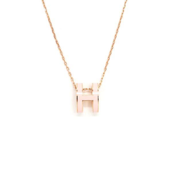Hermes pop H pendant Rose Dragee RGHW