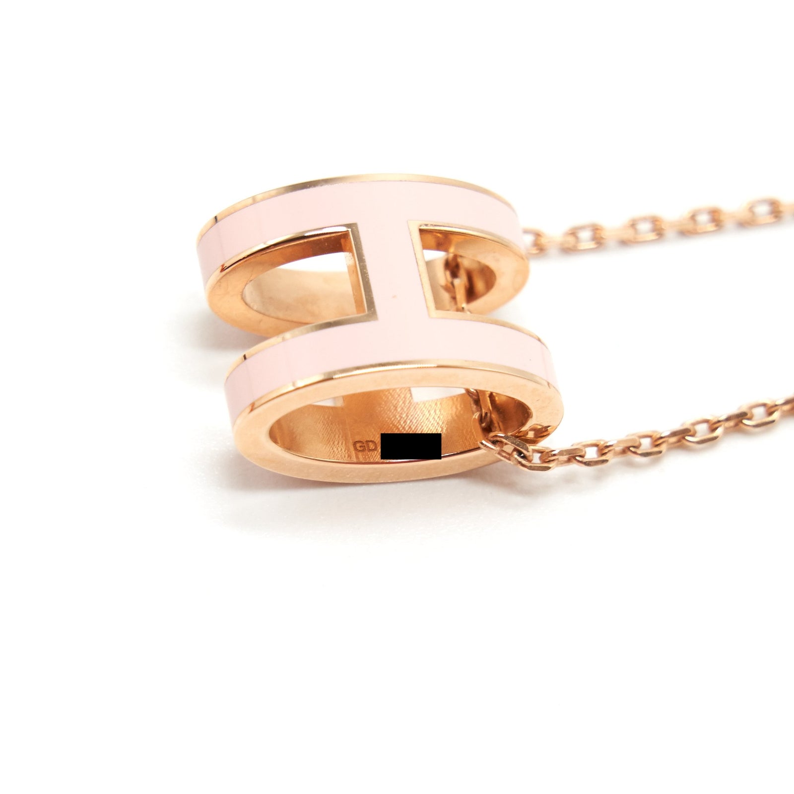 Hermes Pop H Pendant Pink With RGHW