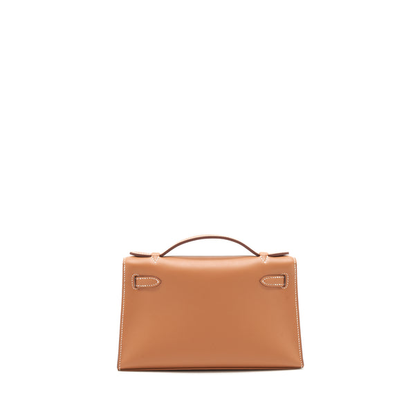 Hermes Kelly Pochette Swift Gold SHW stamp Z