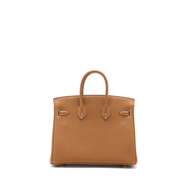 Hermes Birkin 25 Togo 37 Gold GHW Stamp U