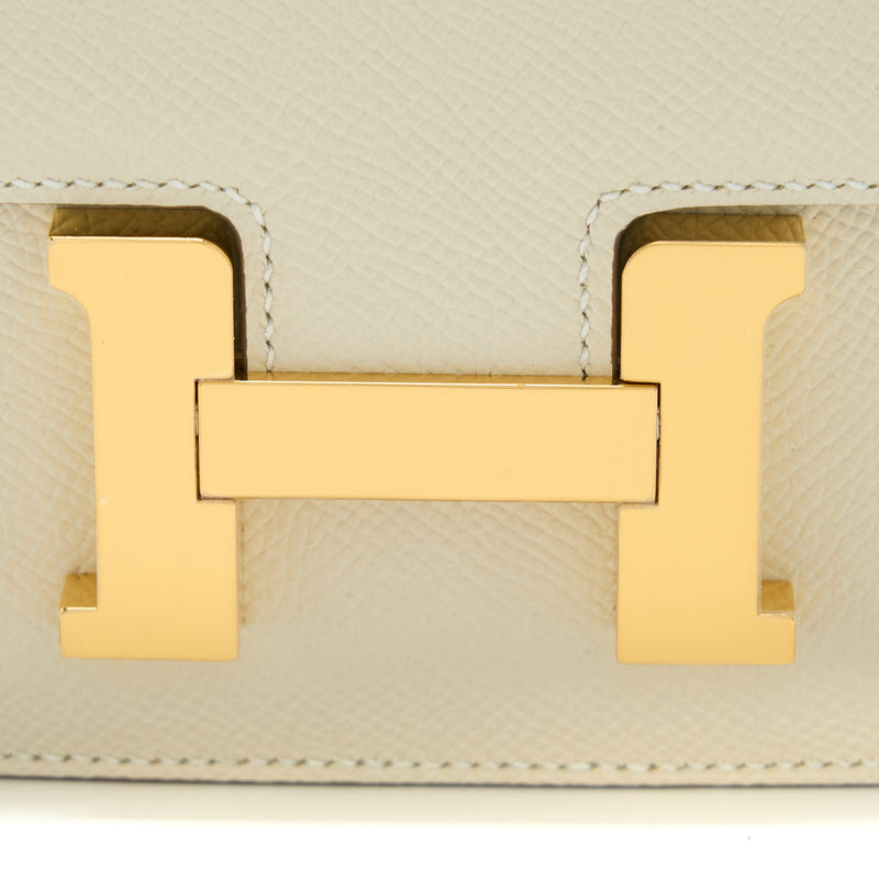 Hermes Mini Constance Epsom Craie GHW Stamp U (New Version)