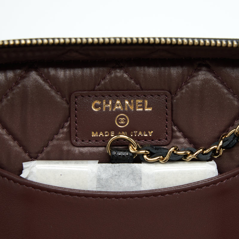 Chanel top handle vanity case caviar black with LGHW