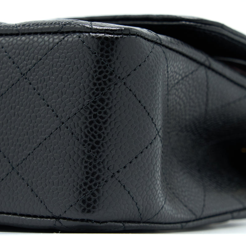 Chanel Medium Classic Double Flap Bag Caviar Black GHW (Microchip)