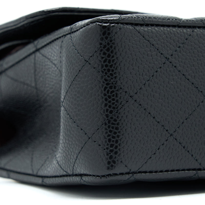 Chanel Medium Classic Double Flap Bag Caviar Black GHW (Microchip)