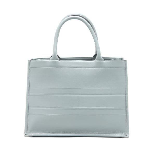 Dior Medium Book Tote Embossed Calfskin Grey