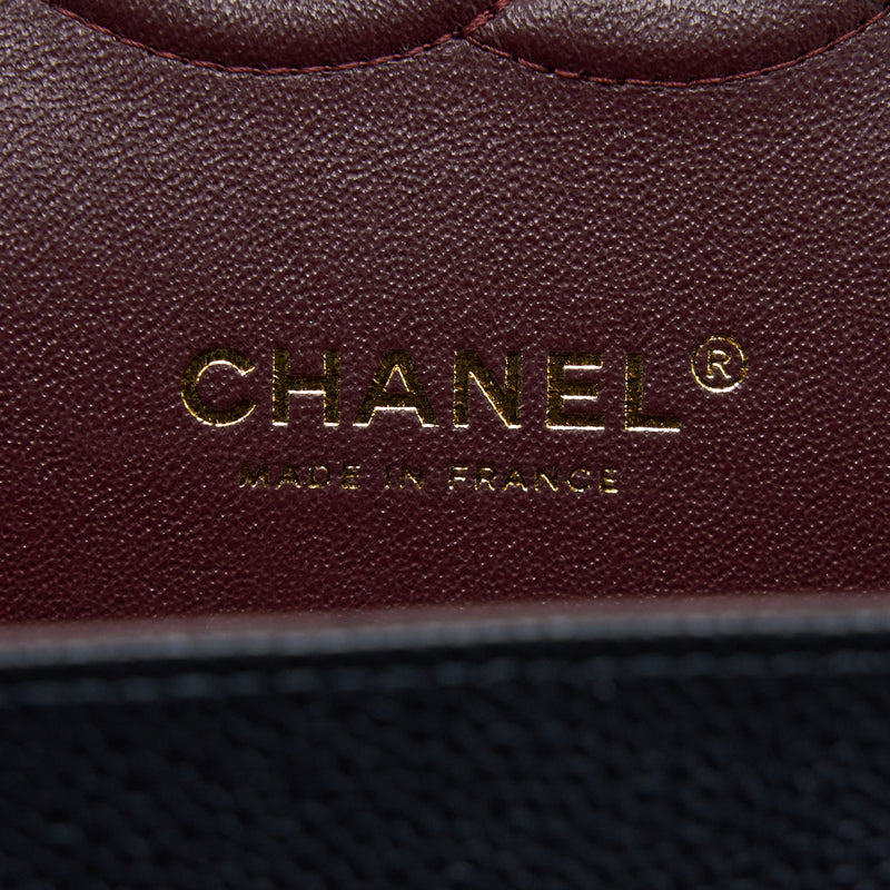Chanel Medium Classic Double Flap Bag Caviar Black GHW (Microchip)