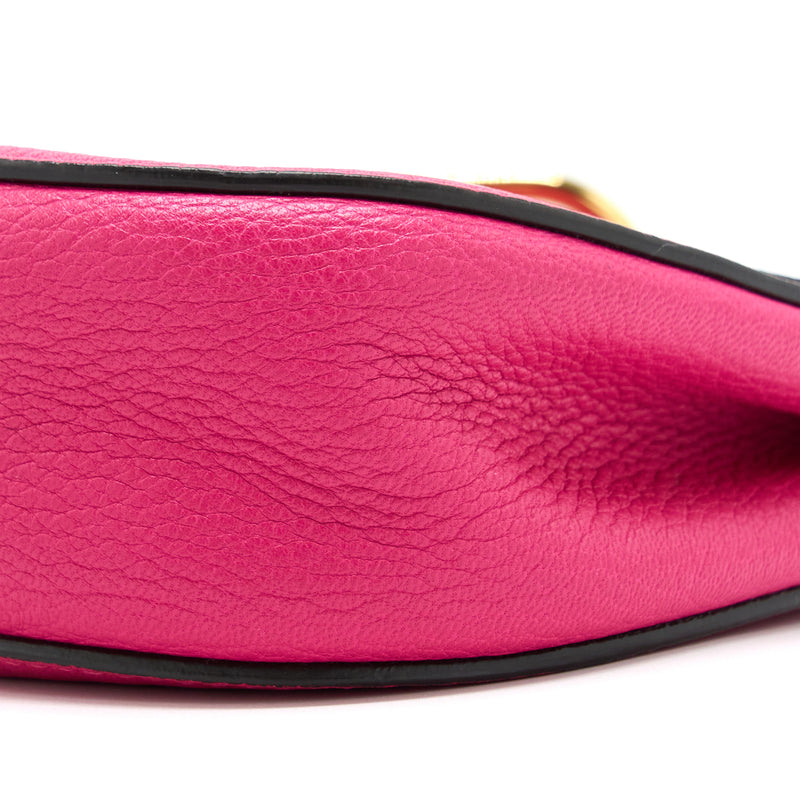 Chloe Drew Shoulder Bag Grained Calfskin Pink GHW