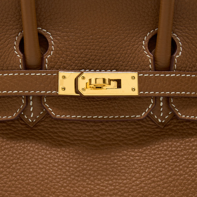 Hermes Birkin 25 Togo Gold GHW Stamp C
