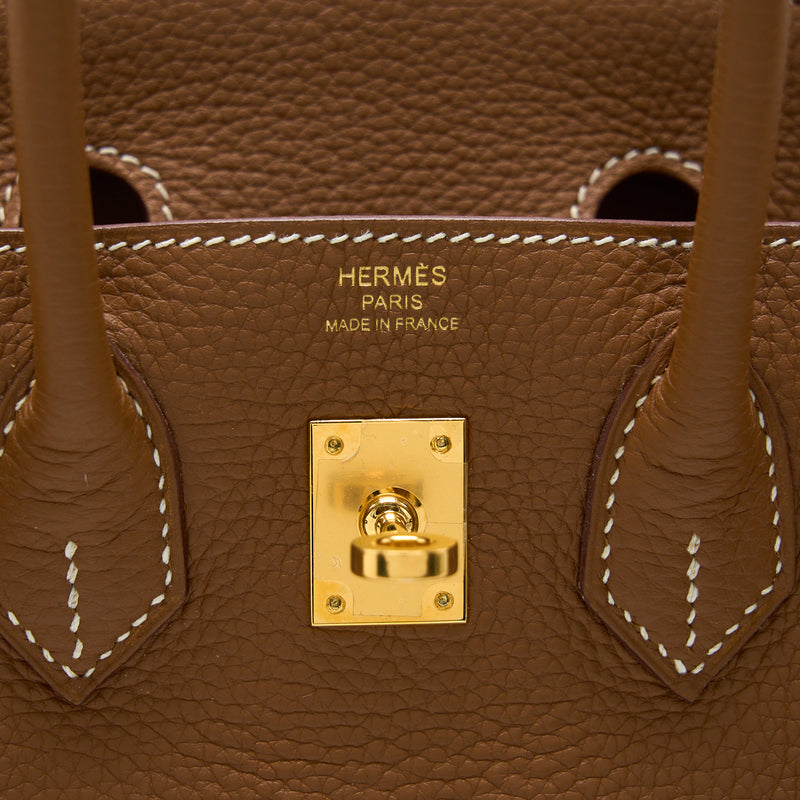 Hermes Birkin 25 Togo Gold GHW Stamp C