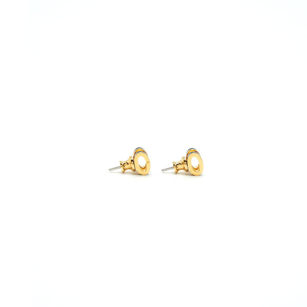 Hermes Mini Pop H Earrings Black GHW