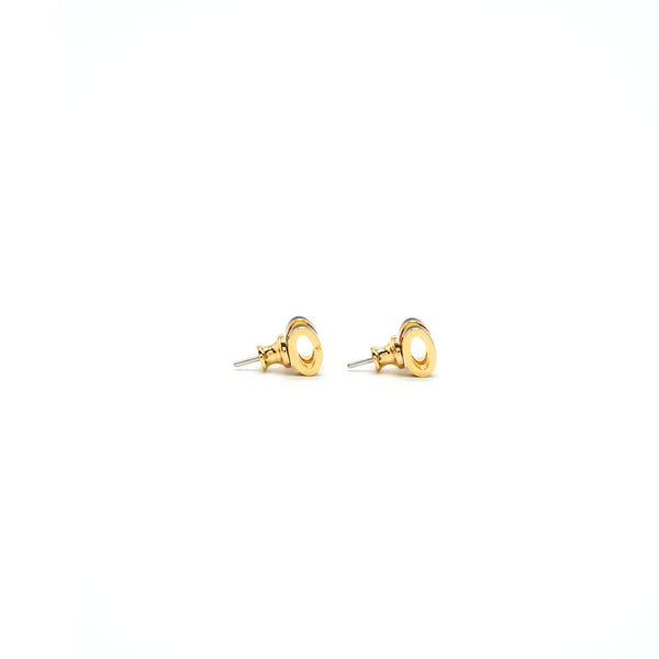 HERMES MINI POP H EARRINGS BLACK GHW