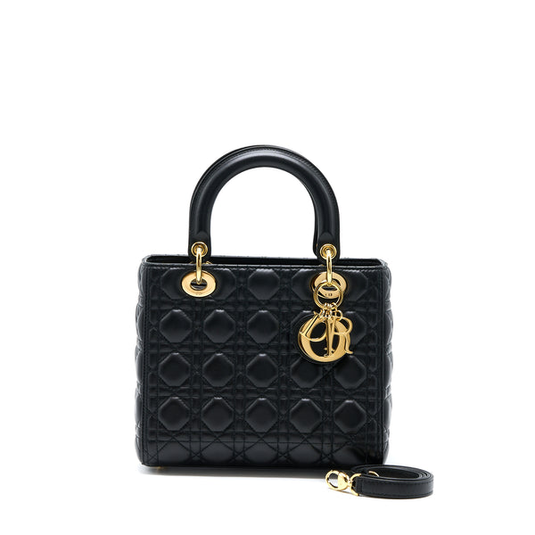 Dior Medium Lady Dior Lambskin Black GHW